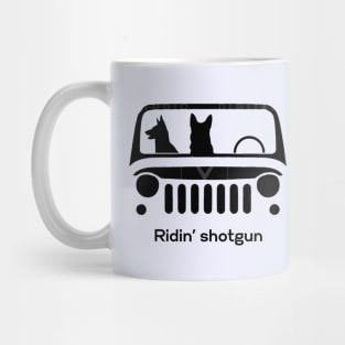 Ridin' shotgun German Shepherds Mug